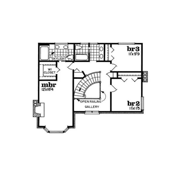 Traditional House Plan Second Floor - Bridgedale Traditional Home 062D-0425 - Search House Plans and More