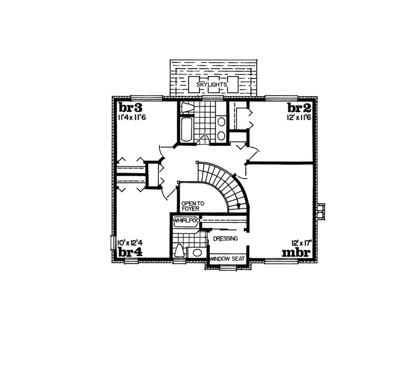 Traditional House Plan Second Floor - Elgin Traditional Home 062D-0426 - Search House Plans and More