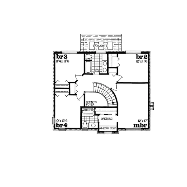 Traditional House Plan Second Floor - Elgin Traditional Home 062D-0426 - Search House Plans and More