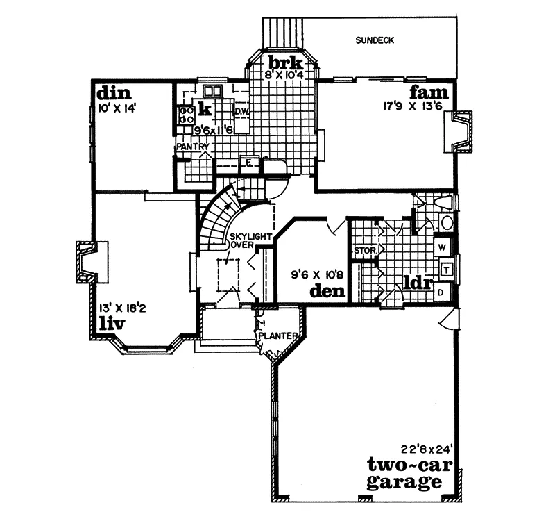 Tudor House Plan First Floor - Hillingdon Tudor Style Home 062D-0427 - Search House Plans and More