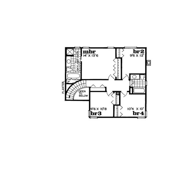 Traditional House Plan Second Floor - Hillingdon Tudor Style Home 062D-0427 - Search House Plans and More