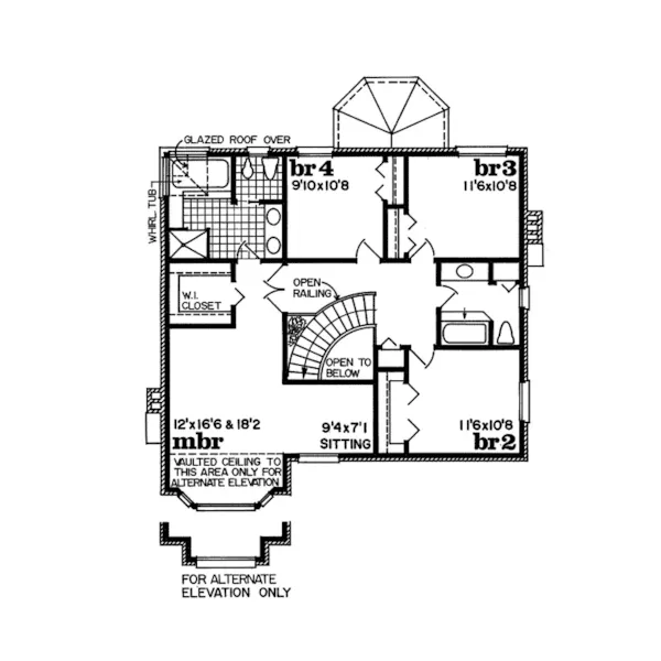 Traditional House Plan Second Floor - Sanbornville Traditional Home 062D-0429 - Shop House Plans and More