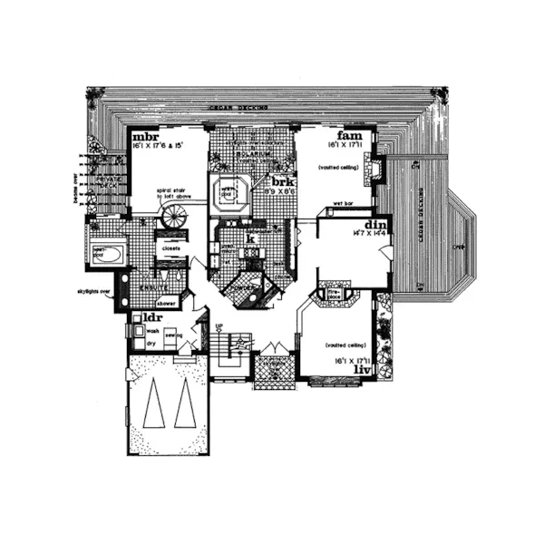 Modern House Plan First Floor - Evanston Park Modern Home 062D-0430 - Search House Plans and More