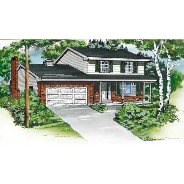 Traditional House Plan Front of Home - Blankenburg Traditional Home 062D-0432 - Search House Plans and More