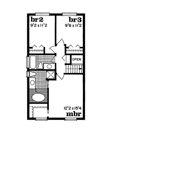 Traditional House Plan Second Floor - Markham Mill Traditional Home 062D-0433 - Shop House Plans and More