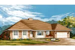 Ranch House Plan Front of Home - Carmen Creek Ranch Home 062D-0434 - Search House Plans and More