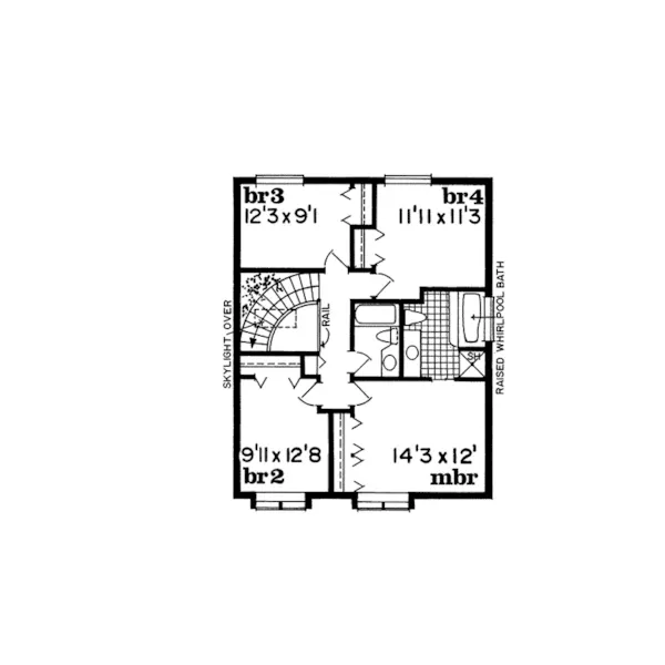 Country House Plan Second Floor - Jamestown Way Traditional Home 062D-0436 - Search House Plans and More