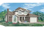 Traditional House Plan Front of Home - Jamestown Way Traditional Home 062D-0436 - Search House Plans and More