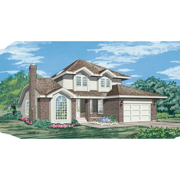 Country House Plan Front of Home - Jamestown Way Traditional Home 062D-0436 - Search House Plans and More