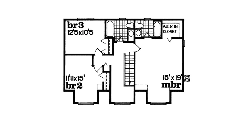 Traditional House Plan Second Floor - Baldridge Hill Traditional Home 062D-0437 - Search House Plans and More