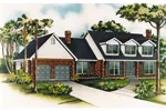 Country House Plan Front of Home - Baldridge Hill Traditional Home 062D-0437 - Search House Plans and More