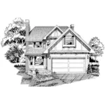 Traditional House Plan Front of House 062D-0438