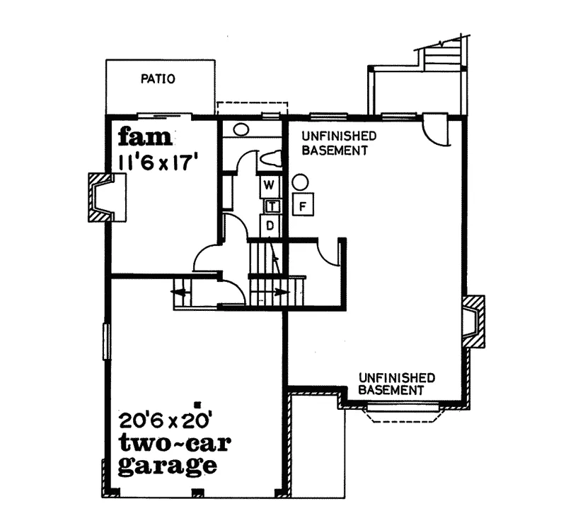 Mountain House Plan Lower Level Floor - Placid Lake Rustic Home 062D-0439 - Shop House Plans and More