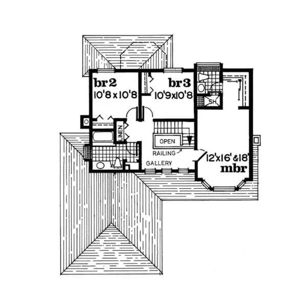 Southern House Plan Second Floor - David Meadows Country Home 062D-0442 - Search House Plans and More