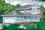 Farmhouse Plan Front of Home - David Meadows Country Home 062D-0442 - Search House Plans and More