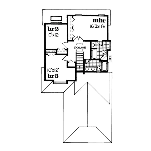 Traditional House Plan Second Floor - Cherwell Tudor Style Home 062D-0443 - Search House Plans and More