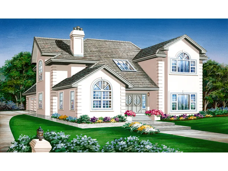 Contemporary House Plan Front of Home - Riley Creek Traditional Home 062D-0446 - Shop House Plans and More
