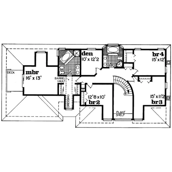 Traditional House Plan Second Floor - Jacobs Landing Luxury Home 062D-0447 - Search House Plans and More