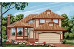 Traditional House Plan Front of Home - Thurmond Hill Craftsman Home 062D-0449 - Shop House Plans and More