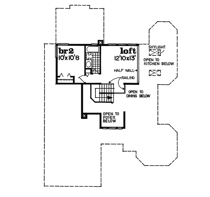 Sunbelt House Plan Second Floor - Stafford Park Ranch Home 062D-0451 - Shop House Plans and More