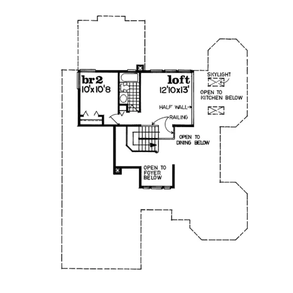 Santa Fe House Plan Second Floor - Stafford Park Ranch Home 062D-0451 - Shop House Plans and More