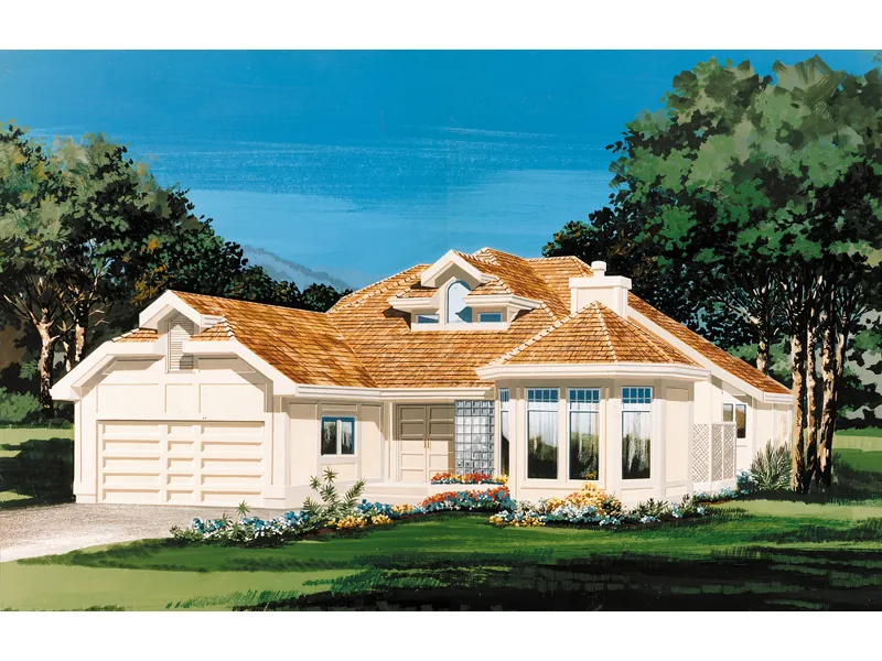 Sunbelt House Plan Front of Home - Stafford Park Ranch Home 062D-0451 - Shop House Plans and More