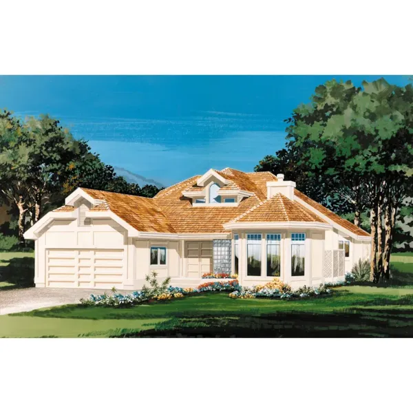 Santa Fe House Plan Front of Home - Stafford Park Ranch Home 062D-0451 - Shop House Plans and More