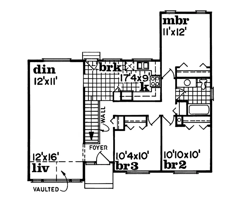 Ranch House Plan First Floor - Wimberleigh Ranch Home 062D-0452 - Shop House Plans and More