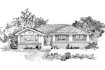 Ranch House Plan Front of Home - Wimberleigh Ranch Home 062D-0452 - Shop House Plans and More