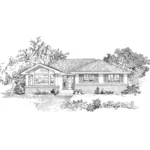 Sunbelt House Plan Front of Home - Wimberleigh Ranch Home 062D-0452 - Shop House Plans and More