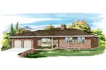 Ranch House Plan Front of Home - Graham Spring Ranch Home 062D-0460 - Search House Plans and More