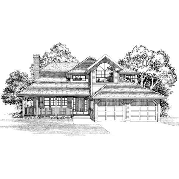 Country House Plan Front of Home - McAllister Mill Traditional Home 062D-0461 - Shop House Plans and More