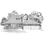 Country House Plan Front of Home - McAllister Mill Traditional Home 062D-0461 - Shop House Plans and More