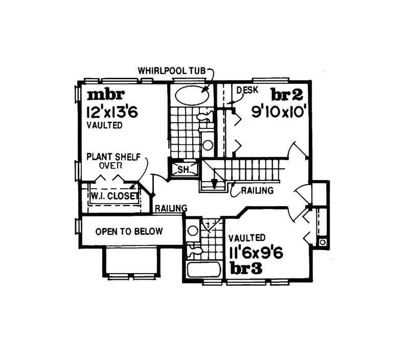 Traditional House Plan Second Floor - Nixon Hill Country Home 062D-0463 - Shop House Plans and More