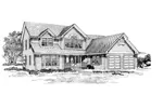 Country House Plan Front of Home - Nixon Hill Country Home 062D-0463 - Shop House Plans and More