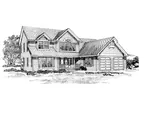 Traditional House Plan Front of Home - Nixon Hill Country Home 062D-0463 - Shop House Plans and More