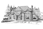 Traditional House Plan Front of Home - Dewdrop Luxury Home 062D-0471 - Search House Plans and More