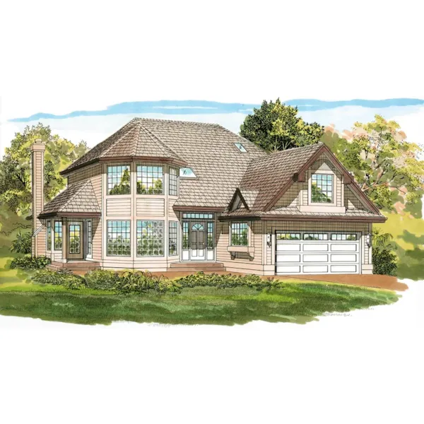 Traditional House Plan Front of Home - Horton Traditional Home 062D-0475 - Search House Plans and More