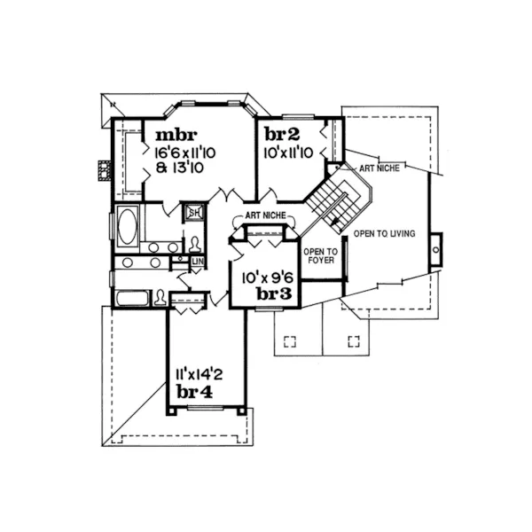 Sunbelt House Plan Second Floor - Bexleyheath Traditional Home 062D-0477 - Search House Plans and More