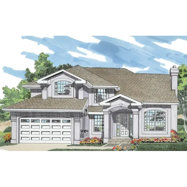 Sunbelt House Plan Front of Home - Bexleyheath Traditional Home 062D-0477 - Search House Plans and More