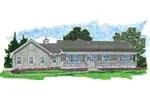 Ranch House Plan Front of House 062D-0481