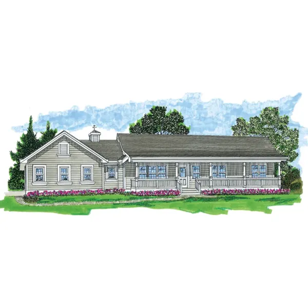 Country House Plan Front of Home - Mulvaney Country Cabin Home 062D-0481 - Shop House Plans and More