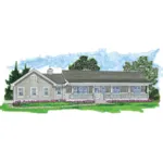 Ranch House Plan Front of House 062D-0481