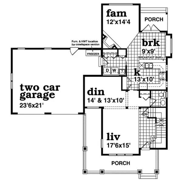 Traditional House Plan First Floor - Barlow Victorian Home 062D-0482 - Search House Plans and More