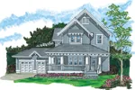 Traditional House Plan Front of Home - Barlow Victorian Home 062D-0482 - Search House Plans and More