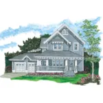 Traditional House Plan Front of Home - Barlow Victorian Home 062D-0482 - Search House Plans and More