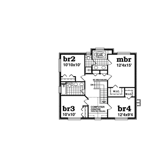 Country House Plan Second Floor - Fletcher Country Home 062D-0483 - Search House Plans and More