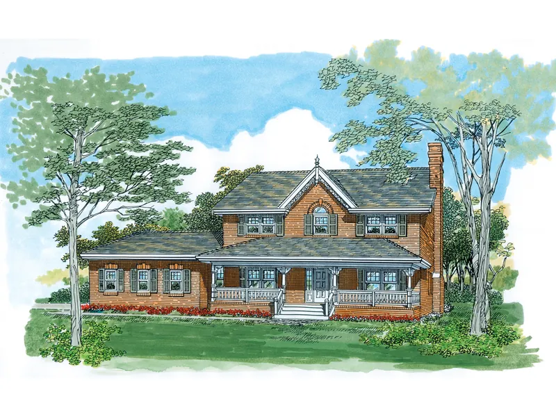 Southern House Plan Front of Home - Fletcher Country Home 062D-0483 - Search House Plans and More