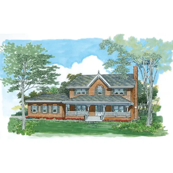 Country House Plan Front of Home - Fletcher Country Home 062D-0483 - Search House Plans and More