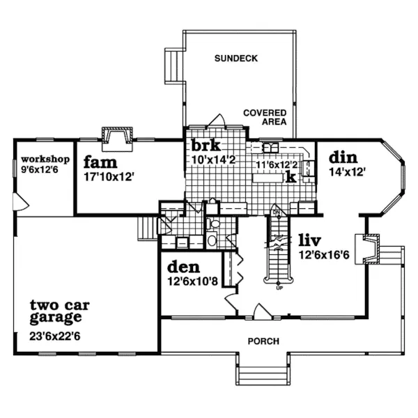 Farmhouse Plan First Floor - Devereaux Victorian Home 062D-0484 - Search House Plans and More